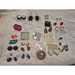 Vintage To Now Lot Of 24 Pairs Post, Hoop Dangle Earrings